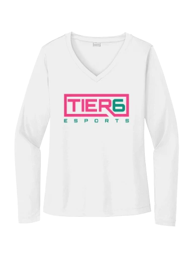 Tier 6 Fundraising Store Women's Long Sleeve PosiCharge Competitor V-Neck Tee preview, front