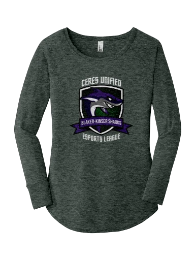 District Women's Perfect Tri Long Sleeve Tunic Tee preview, front