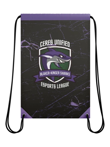 Sublimated Drawstring Bag - 9.25" x 14" preview, front