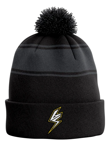 Stripe Pom Pom Beanie preview, front