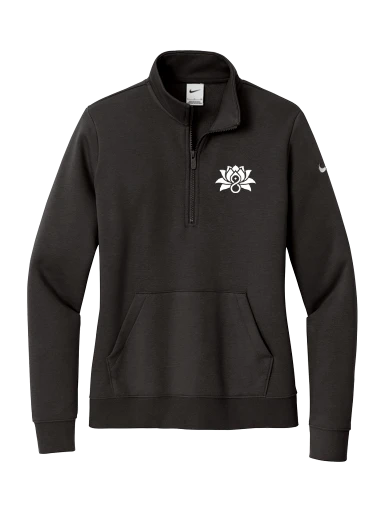Nike Women's Club Fleece Sleeve Swoosh 1/2-Zip preview, front