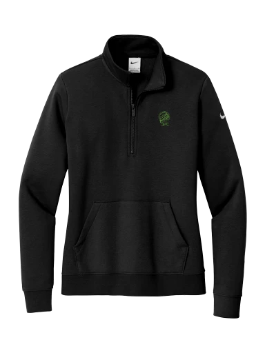 Nike Women's Club Fleece Sleeve Swoosh 1/2-Zip preview, front