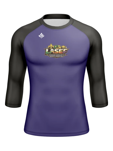 LASEF Men’s Compression Raglan Long Sleeve Rash Guard preview, front