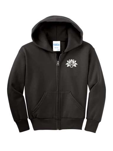 Youth Core Fleece Full-Zip Hooded Sweatshirt preview, front