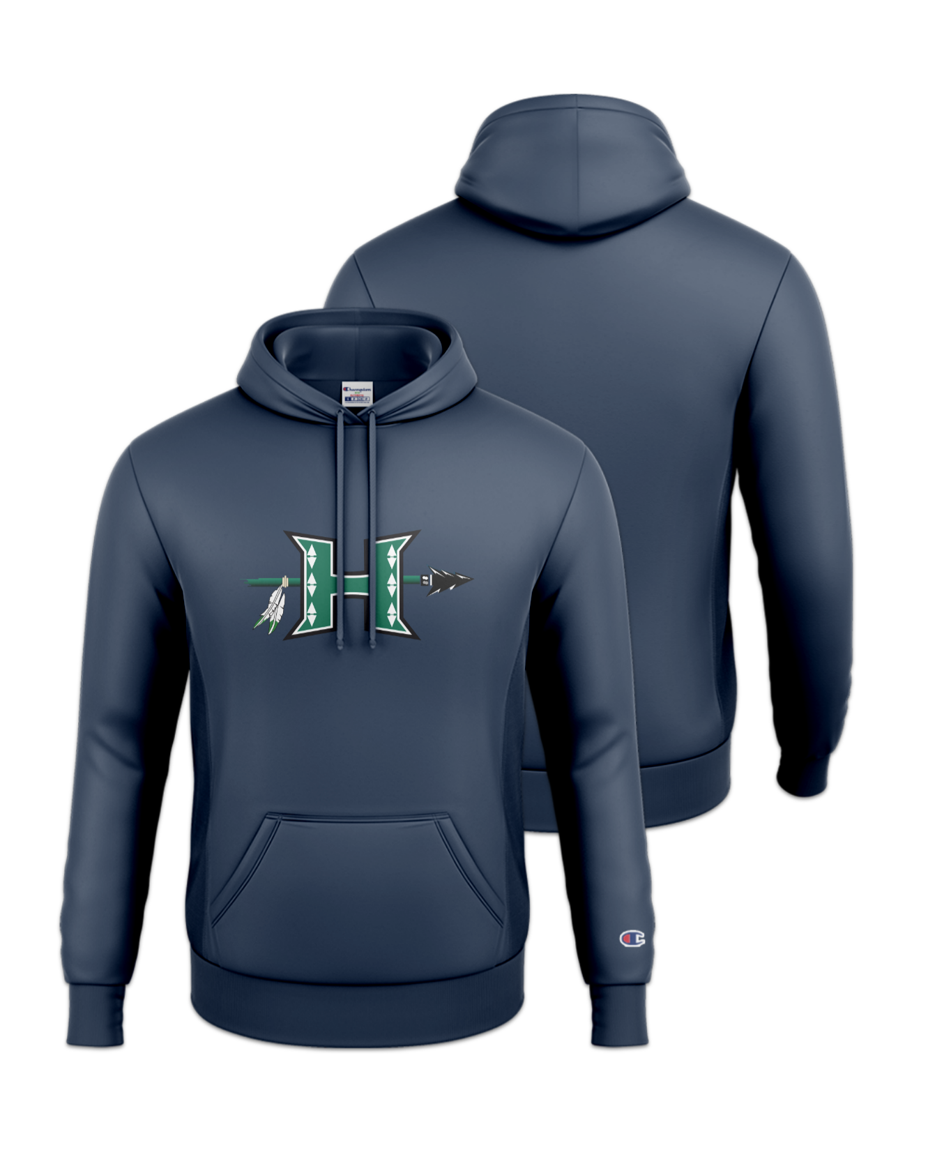 Rendered product preview, stack