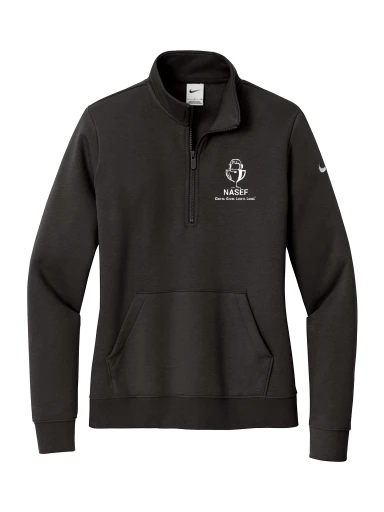 Nike Women's Club Fleece Sleeve Swoosh 1/2-Zip preview, front