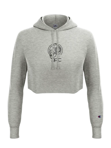 Champion Women's Reverse Weave Cropped Cut-Off Hooded Sweatshirt preview, front