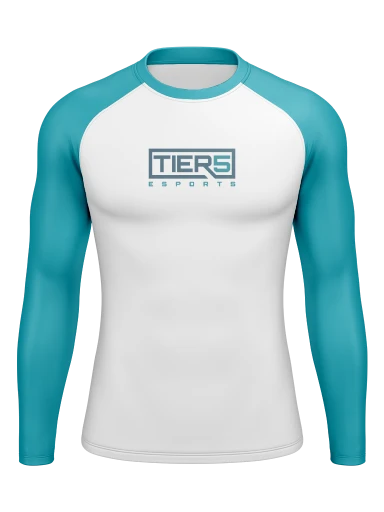 Tier 5 Team Store Men’s Compression Raglan Long Sleeve Rash Guard preview, front