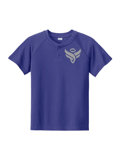 Sport-Tek Youth PosiCharge Competitor 2-Button Henley preview, front