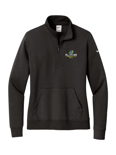 Nike Women's Club Fleece Sleeve Swoosh 1/2-Zip preview, front
