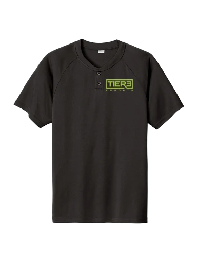 Tier 3 Fan Store PosiCharge Competitor 2-Button Henley preview, front