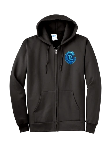 Port & Co Tall Essential Fleece Full-Zip Hooded Sweatshirt preview, front