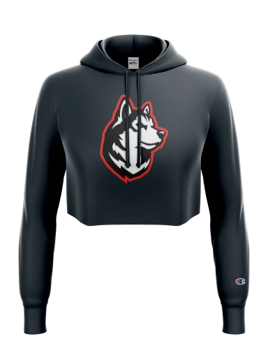Champion Women's Reverse Weave Cropped Cut-Off Hooded Sweatshirt preview, front