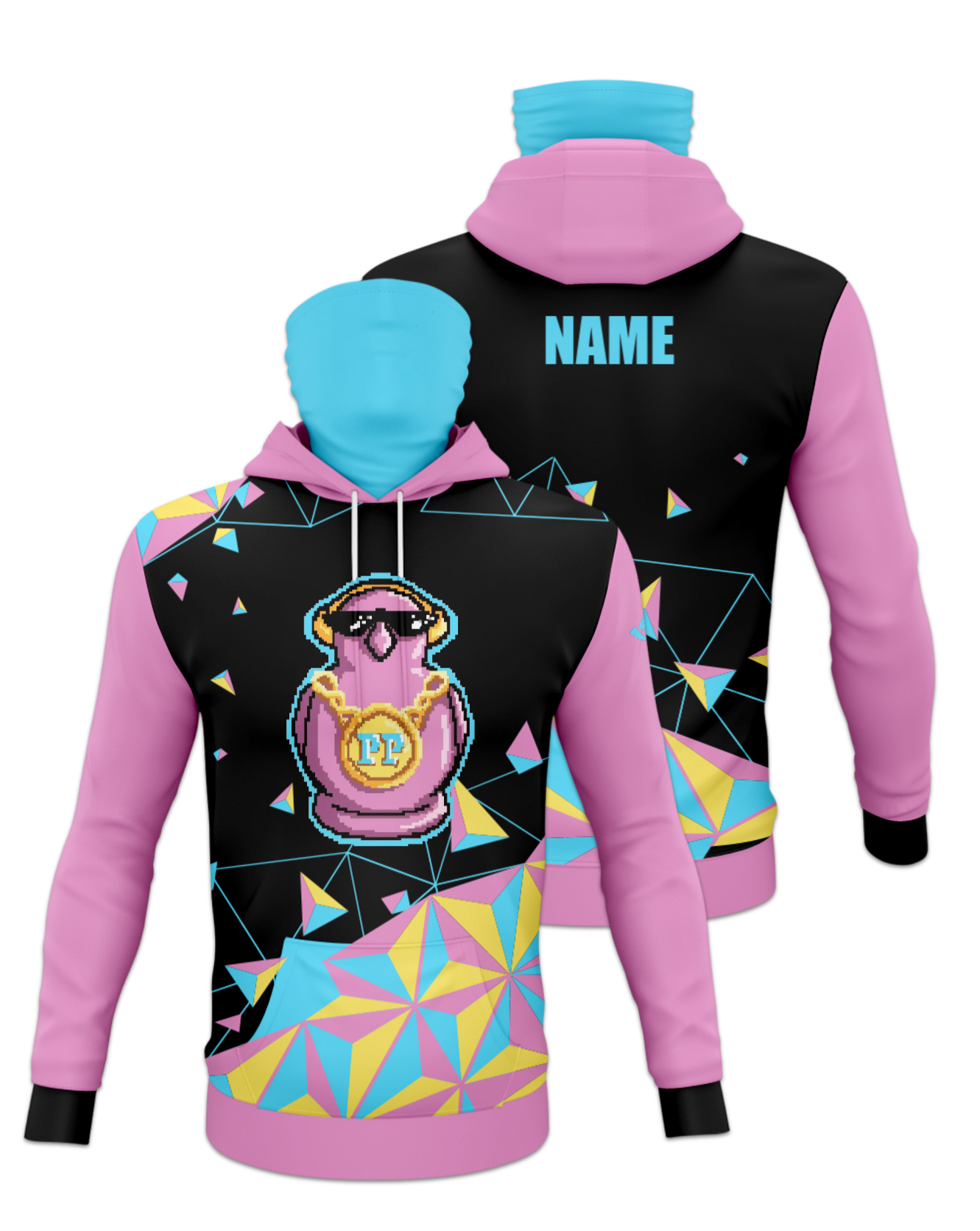 Rendered product preview, stack