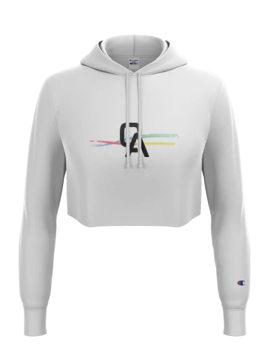 Champion Women's Reverse Weave Cropped Cut-Off Hooded Sweatshirt preview, front