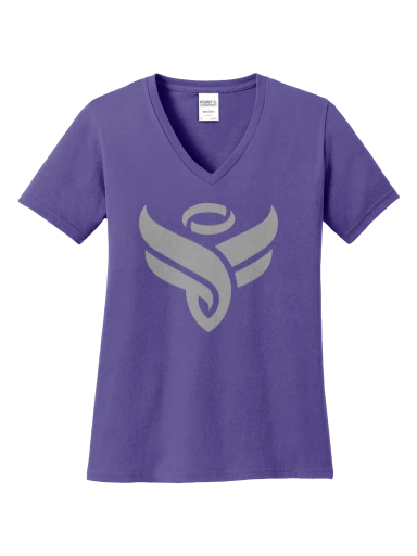 Port & Co Women's Core Cotton V-Neck Tee preview, front
