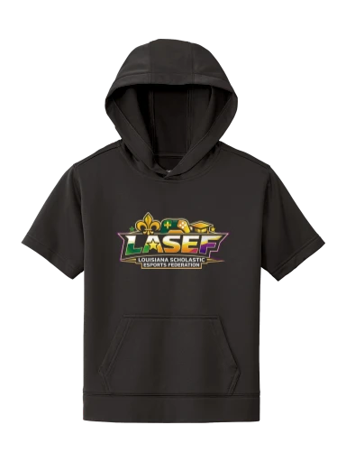 LASEF Youth Sport-Wick Fleece Short Sleeve Hooded Pullover preview, front