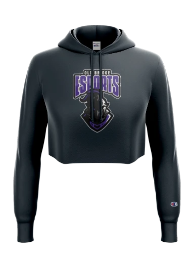 Champion Women's Reverse Weave Cropped Cut-Off Hooded Sweatshirt preview, front