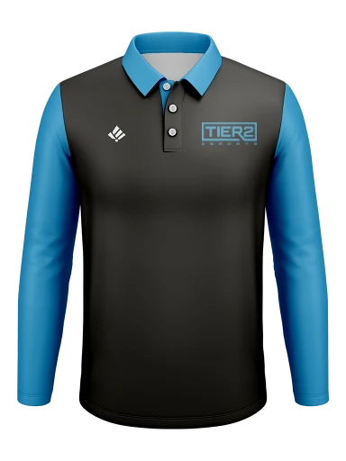 Tier 2 Team Store Men's Long Sleeve Polo preview, front