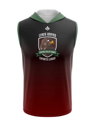 Sublimated Sleeveless Hoodie preview, front