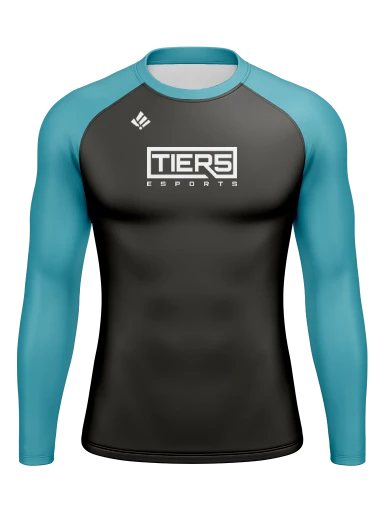 Tier 5 Team Store Men’s Compression Raglan Long Sleeve Rash Guard preview, front