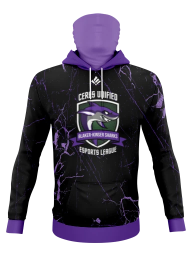 Custom Sublimated Ninja Hoodie preview, front