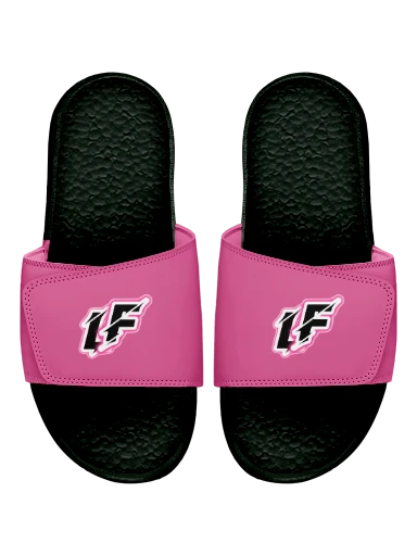 Women Pink Custom Slides preview, front