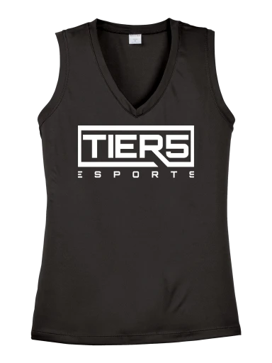 Tier 5 Fundraising Store Women's Sleeveless PosiCharge Competitor V-Neck Tee preview, front