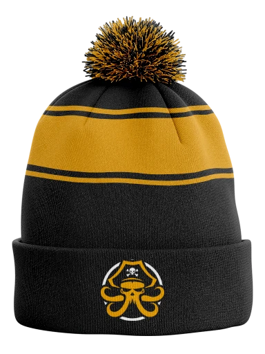 Sport-Tek Stripe Pom Pom Beanie preview, front
