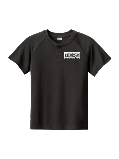 Tier 5 Fundraising Store Youth PosiCharge Competitor 2-Button Henley preview, front