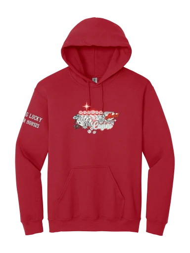 Red Cowboy Casino Hoodie preview, front