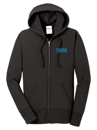 Tier 2 Fan Store Women's Core Fleece Full-Zip Hooded Sweatshirt preview, front