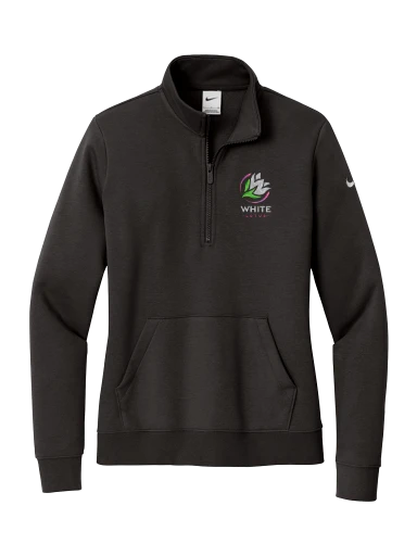 Nike Women's Club Fleece Sleeve Swoosh 1/2-Zip preview, front