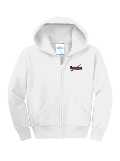 Port & Co Youth Core Fleece Full-Zip Hooded Sweatshirt preview, front