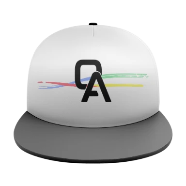 Sublimated 5 Panel Solid Flat Bill Cap preview, front