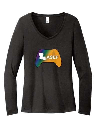 District Women's Perfect Tri Long Sleeve V-Neck Tee preview, front