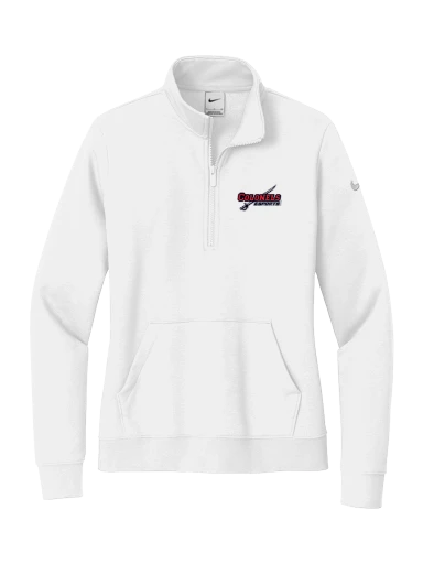 Nike Women's Club Fleece Sleeve Swoosh 1/2-Zip preview, front