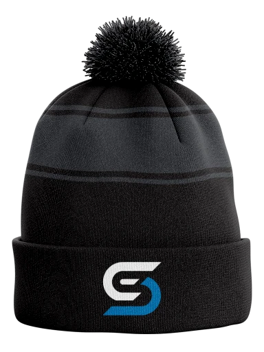Stripe Pom Pom Beanie preview, front