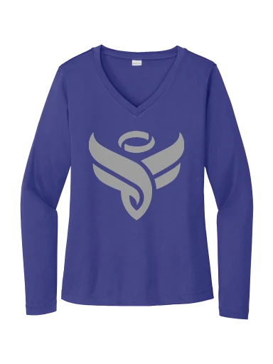 Sport-Tek Women's Long Sleeve PosiCharge Competitor V-Neck Tee preview, front
