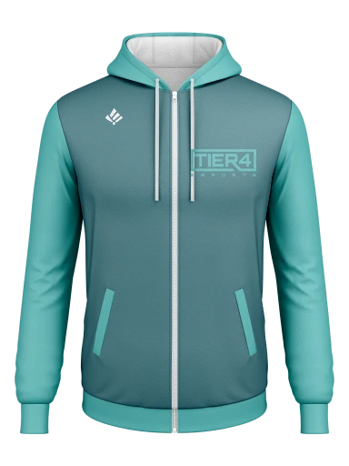Tier 4 Esports Team Store Full Zip Poly Fleece Hoodie preview, front