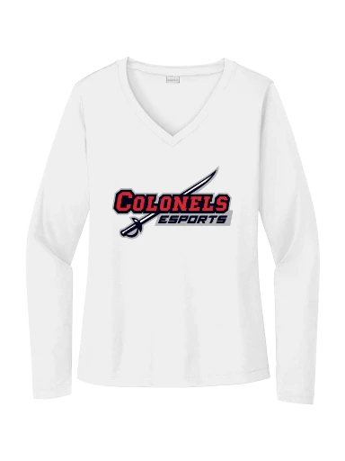 Sport-Tek Women's Long Sleeve PosiCharge Competitor V-Neck Tee preview, front