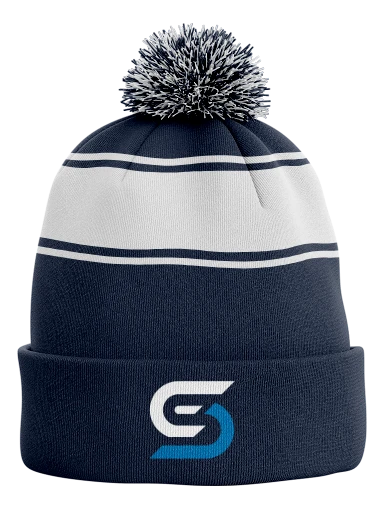 Stripe Pom Pom Beanie preview, front