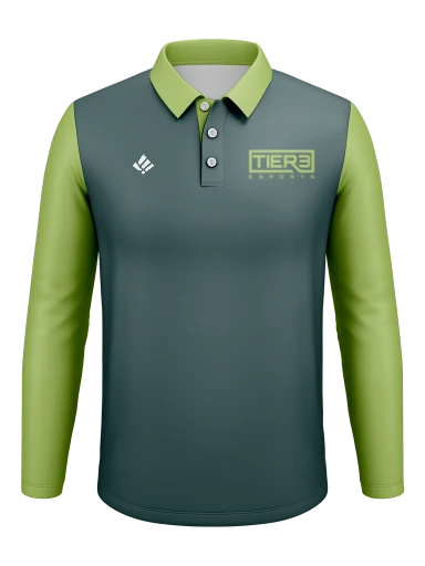 Tier 3 Team Store Men's Long Sleeve Polo preview, front