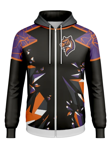 Geometric Zipped Hoodie preview, front