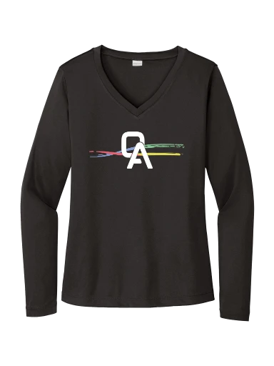 Sport-Tek Women's Long Sleeve PosiCharge Competitor V-Neck Tee preview, front