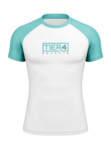 Tier 4 Esports Team Store Men’s Compression Raglan Rash Guard preview, front