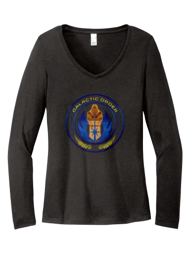 District Women's Perfect Tri Long Sleeve V-Neck Tee preview, front