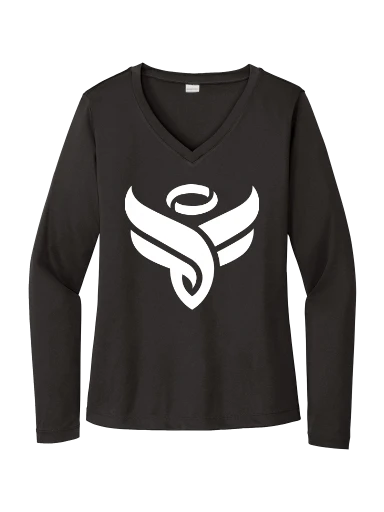 Sport-Tek Women's Long Sleeve PosiCharge Competitor V-Neck Tee preview, front