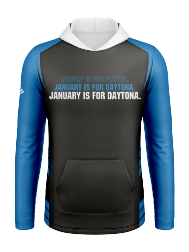 January is for Daytona Lightweight Hoodie preview, front