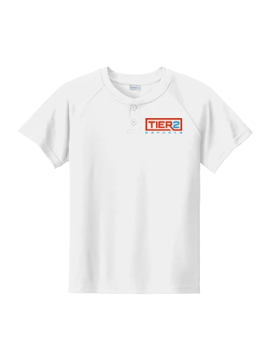 Tier 2 Fan Store Youth PosiCharge Competitor 2-Button Henley preview, front